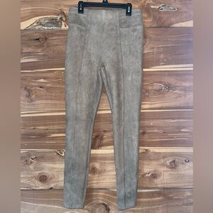 SPANX Brown and Tan Suede Leggings